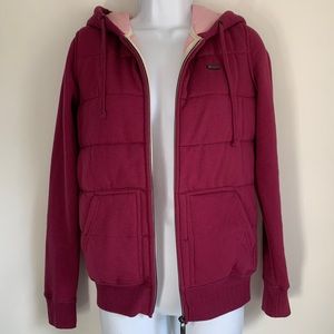 Matix Pink Quilted Fleece Hooded Sweatshirt
